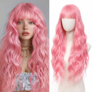 Long curly hair