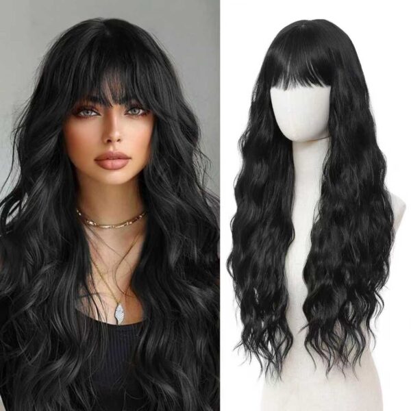 Long curly hair