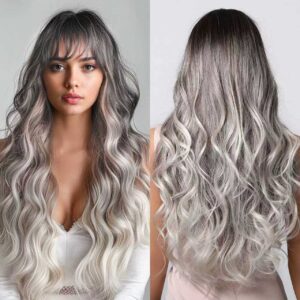 Long curly hair